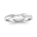 Fairtrade White Gold Diamond Set Twisted Wedding Ring - Jeweller's Loupe