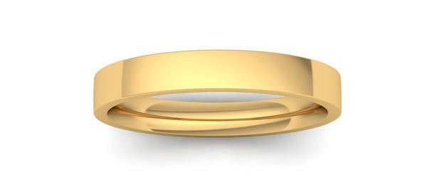 Ethical Yellow Gold 3mm Flat Court Wedding Ring