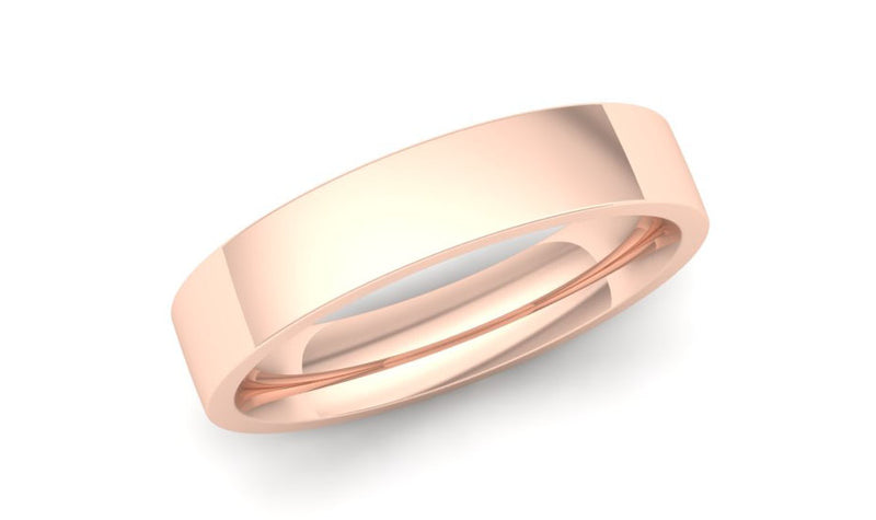 Ethical Rose Gold 4mm Flat Court Wedding Ring