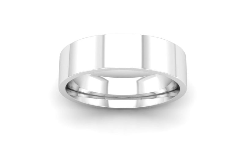 Ethical Platinum 6mm Flat Court Wedding Ring