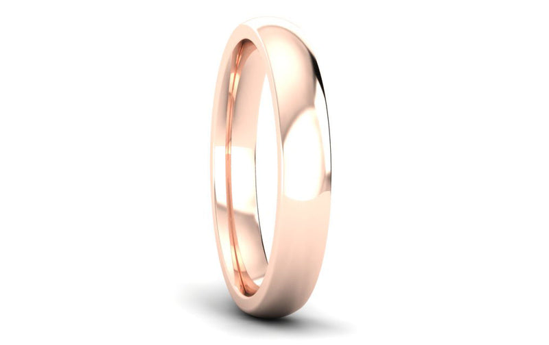 Ethical Rose Gold 3mm Traditional Court Wedding Ring