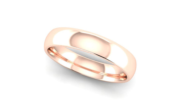 Ethical Rose Gold 4mm Traditional Court Wedding Ring