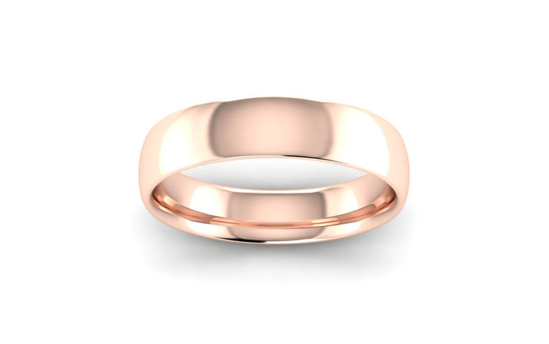 Ethical Rose Gold 5mm Traditional Court Wedding Ring