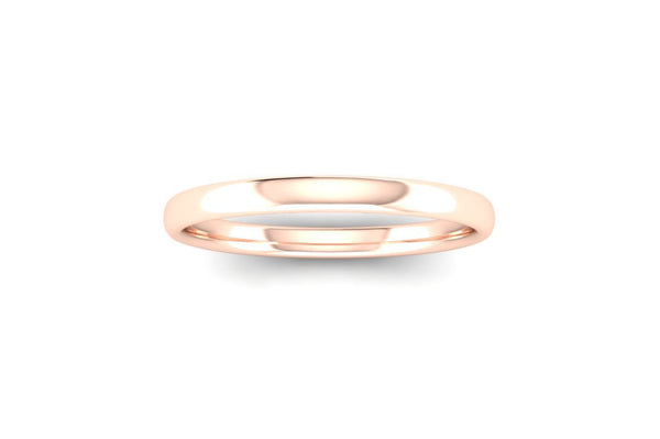 Ethical Rose Gold 2mm Slight Court Wedding Ring