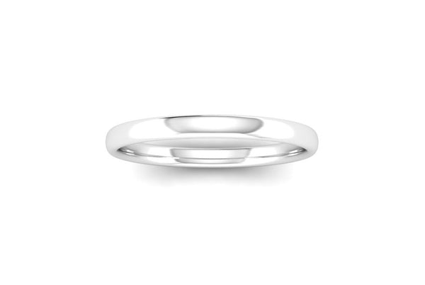 Ethical White Gold 2mm Slight Court Wedding Ring