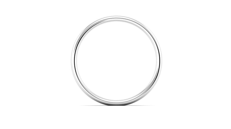 Ethical White Gold 2mm Slight Court Wedding Ring