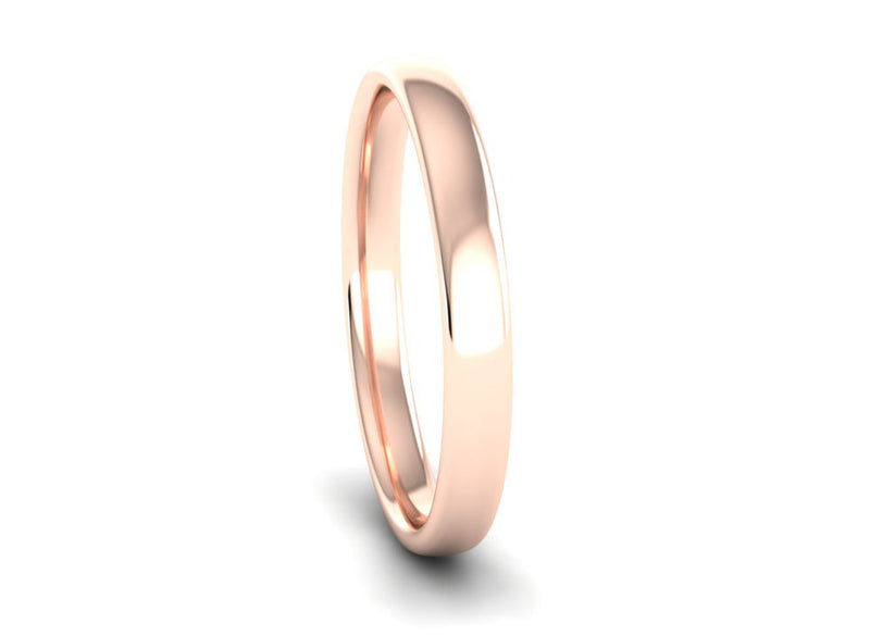 Ethical Rose Gold 2.5mm Slight Court Wedding Ring