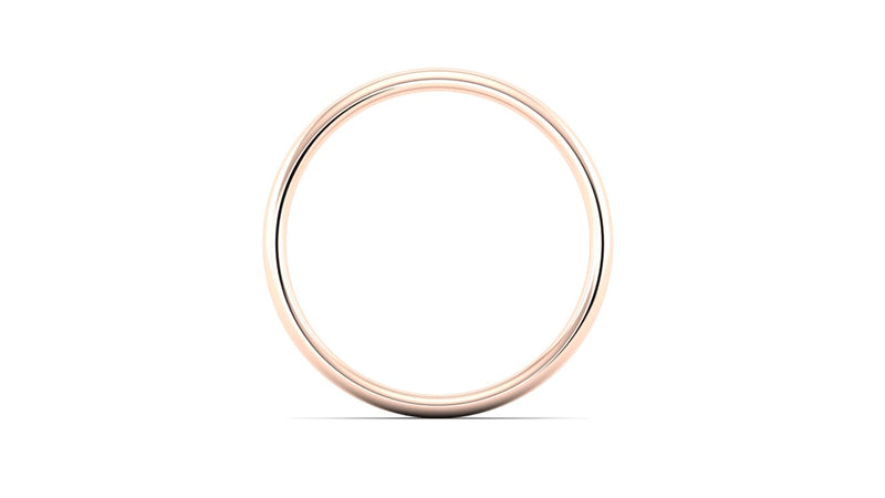 Ethical Rose Gold 2.5mm Slight Court Wedding Ring