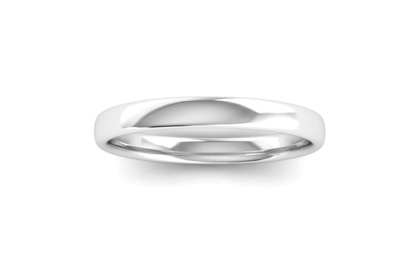 Ethical White Gold 2.5mm Slight Court Wedding Ring