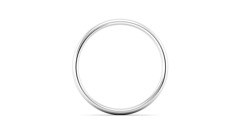 Ethical Platinum 2.5mm Slight Court Wedding Ring