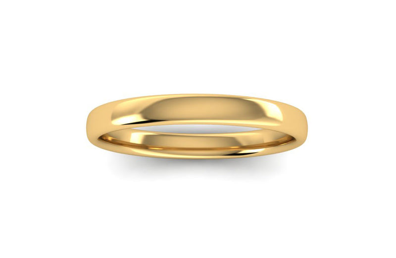 Ethical Yellow Gold 2.5mm Slight Court Wedding Ring