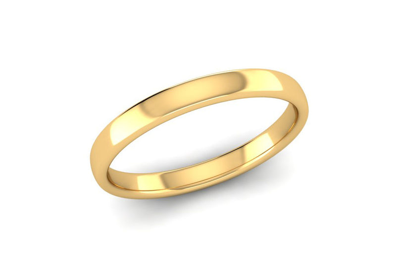 Ethical Yellow Gold 2.5mm Slight Court Wedding Ring