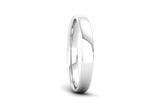 Ethical White Gold 3mm Slight Court Wedding Ring