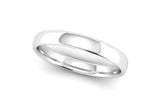 Ethical Platinum 3mm Slight Court Wedding Ring