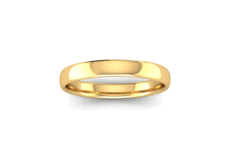 Ethical Yellow Gold 3mm Slight Court Wedding Ring