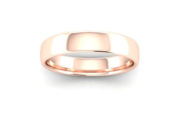 Ethical Rose Gold 4mm Slight Court Wedding Ring