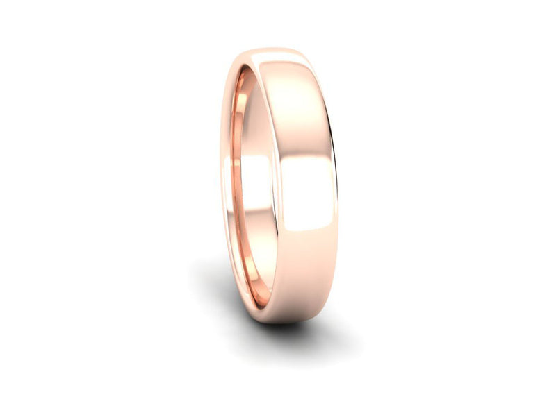 Ethical Rose Gold 4mm Slight Court Wedding Ring