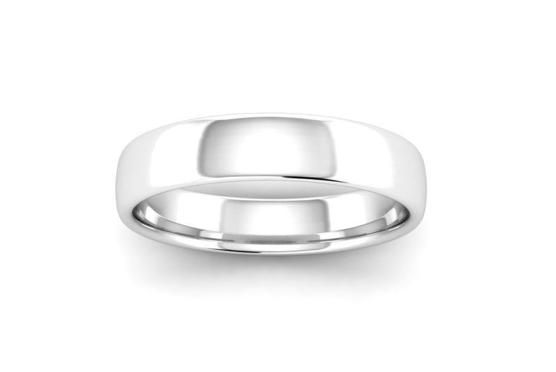 Ethical White Gold 4mm Slight Court Wedding Ring