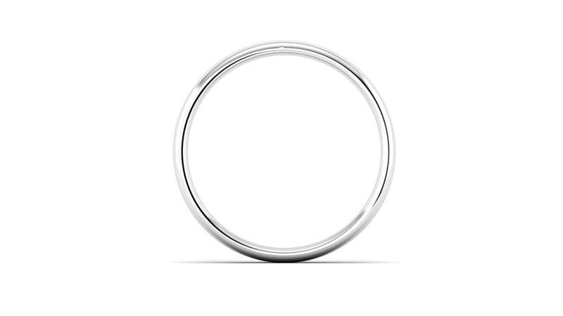 Ethical White Gold 4mm Slight Court Wedding Ring