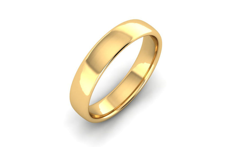 Ethical Yellow Gold 4mm Slight Court Wedding Ring