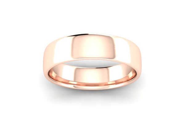 Ethical 5mm Rose Gold Slight Court Wedding Ring