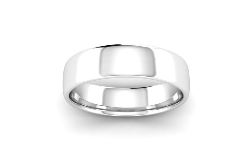 Ethical Platinum 5mm Platinum Slight Court Wedding Ring