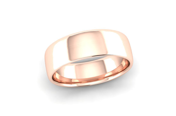 Ethical Rose Gold 6mm Slight Court Wedding Ring