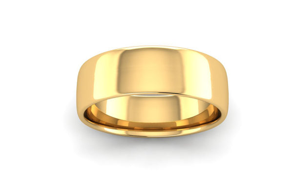 Ethical Yellow Gold 6mm Slight Court Wedding Ring