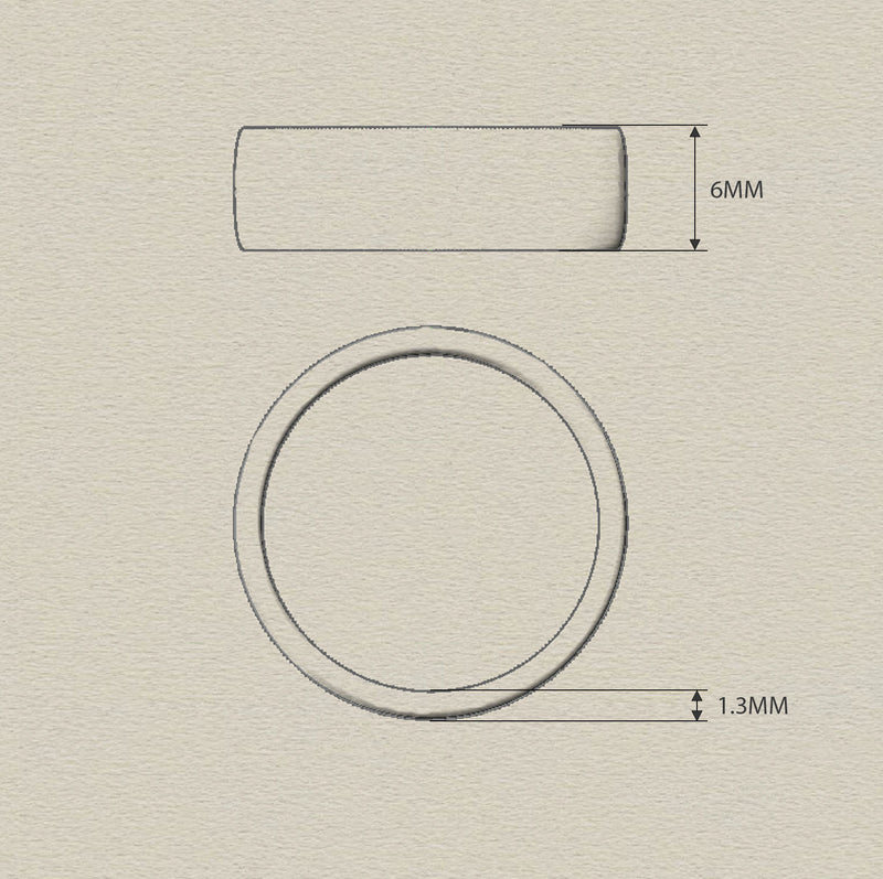 Ethical Yellow Gold 6mm Slight Court Wedding Ring
