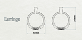 Fairtrade Silver Sparkle Drop Hoop Earrings with Diamonds, Jeweller's Loupe