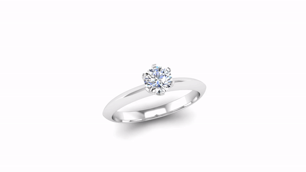 Rex Setting Fairtrade Yellow Gold Solitaire Diamond Engagement Ring with a Rex ...